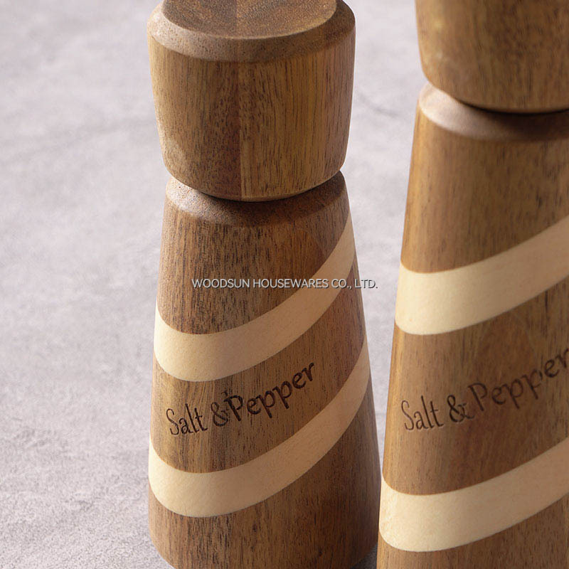 Woodsun Molinillos De Sal Y Pimienta Zout Pepermolen Salz Pfeffermuhle Salt and Pepper Grinder Set Wood