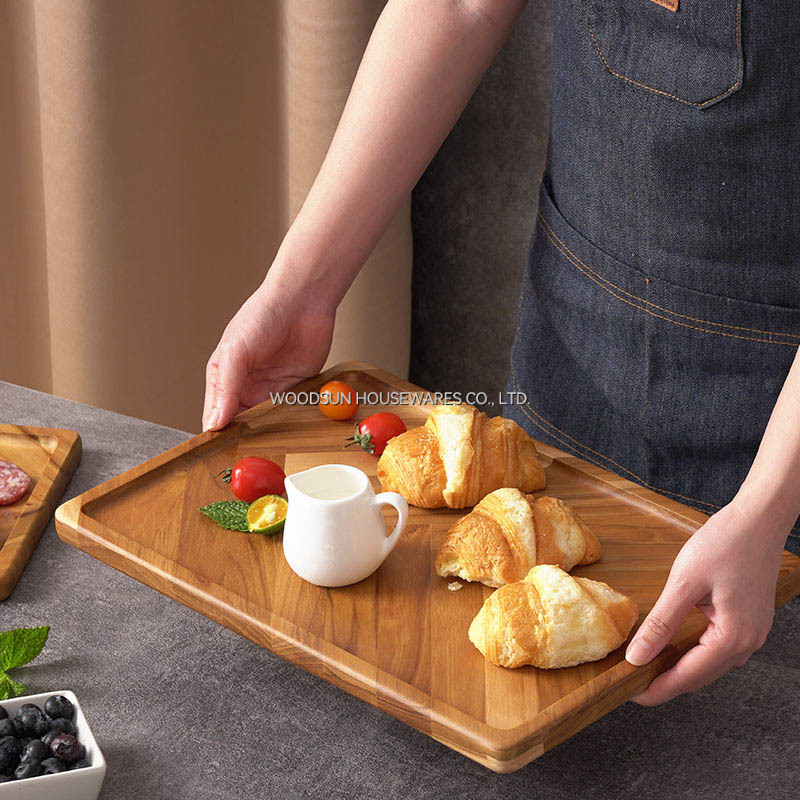 Woodsun Appetizer Serving Wood Restaurant Plate Set