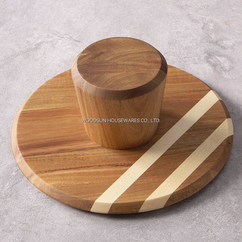 Woodsun Ein Kuchen Aus Holz Natural Acacia Wooden Wedding Cake Stand Dessert Serving Tray Display Stands Plate