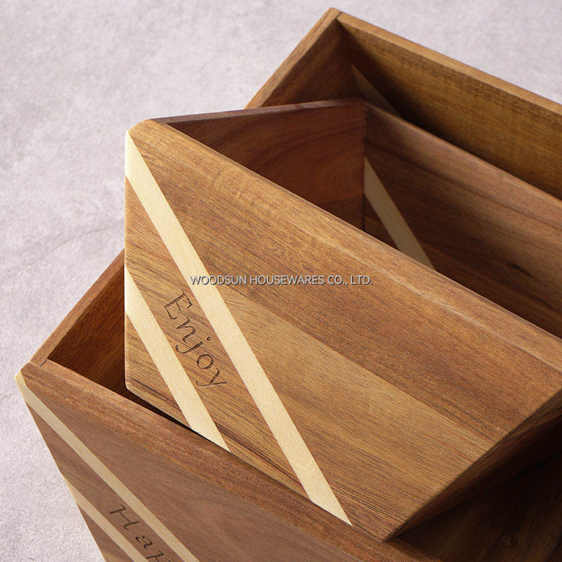 Woodsun Large Capacity Custom Wooden Mixing Salad Bowl Gifts for Women