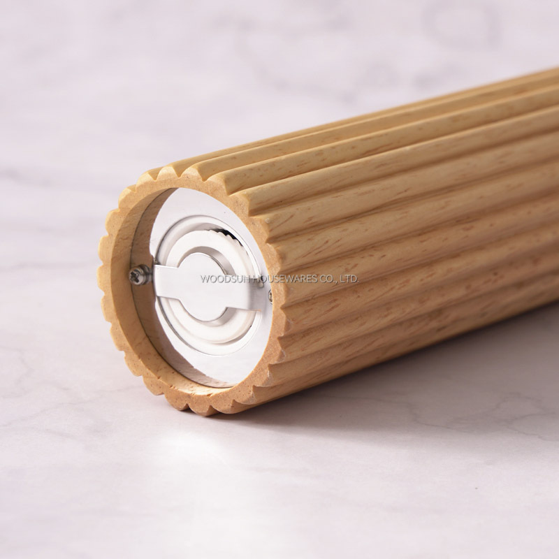 Woodsun Custom Manufacturer 2025 New Rubber Wood Grinder Pepper Salt Mill