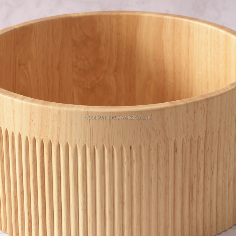 Woodsun 2025 New Design Healthy Wooden Salad Mixing Bowls
