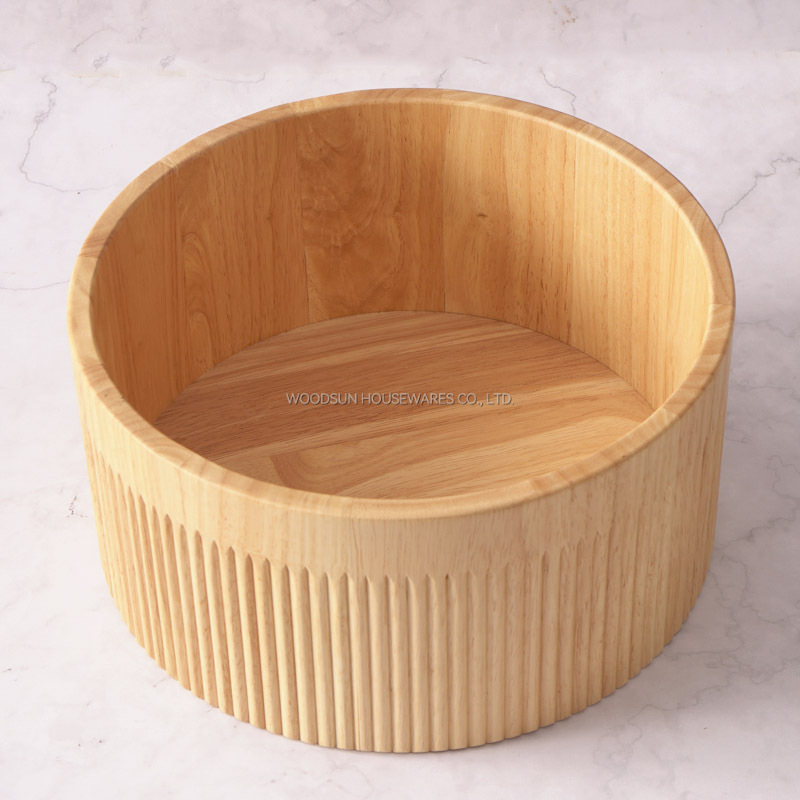 Woodsun 2025 New Design Healthy Wooden Salad Mixing Bowls