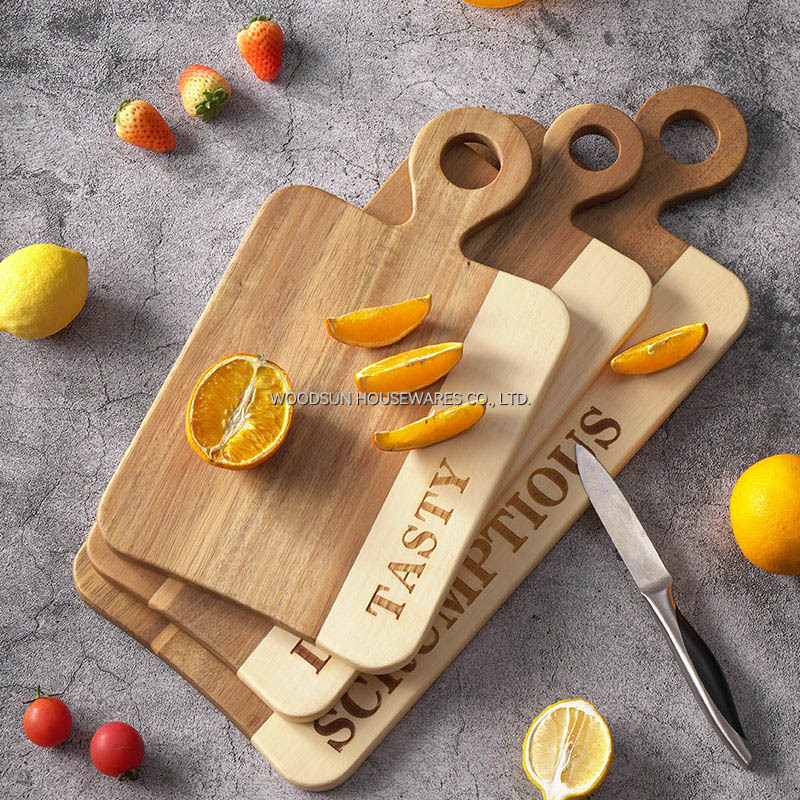 Woodsun Oblique Splicing Tabla De Servir De Madera Pizza Bread Boards Nordic Serving Board