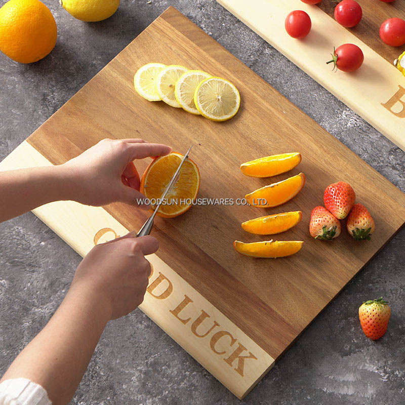 Woodsun Professional Made Custom Acacia Poplar Wood Cutting Board