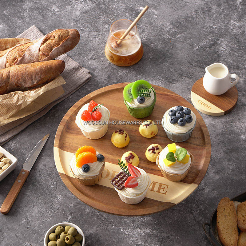Woodsun Ein Kuchen Aus Holz Cake Station Wooden Cake Stand Plates Puesto De Pasteles