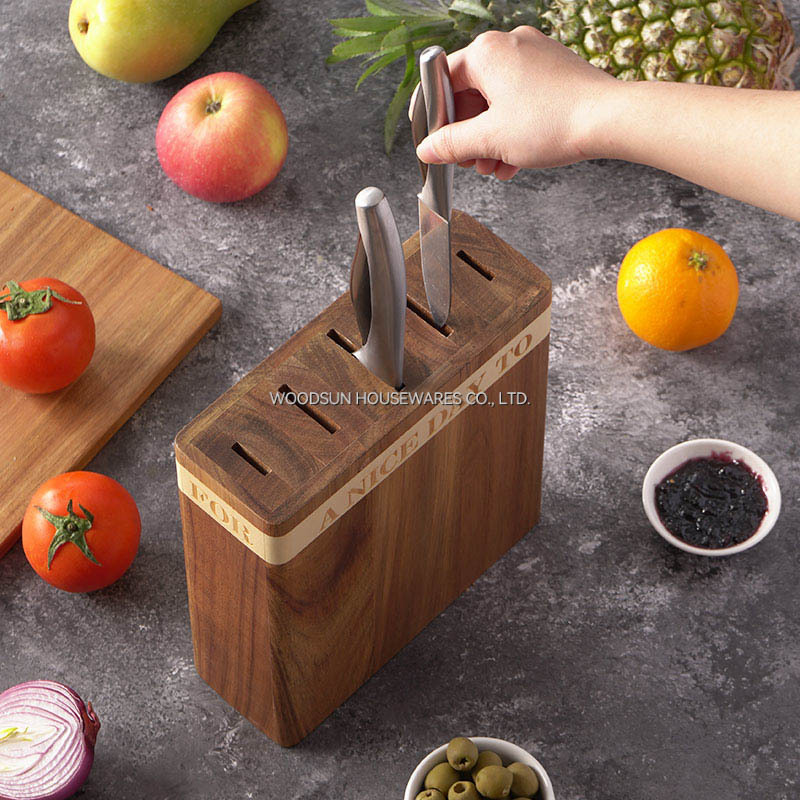 Woodsun Oblique Splicing 2025 Bloc De Couteaux Chef Knife Block Knife Holder Messerblock Porta Cuchillos