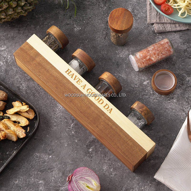 Woodsun Gewurzflasche Kruiden Fles Seasoning Bottle Organizer Holder Kitchen Storage Rack Spice Rack