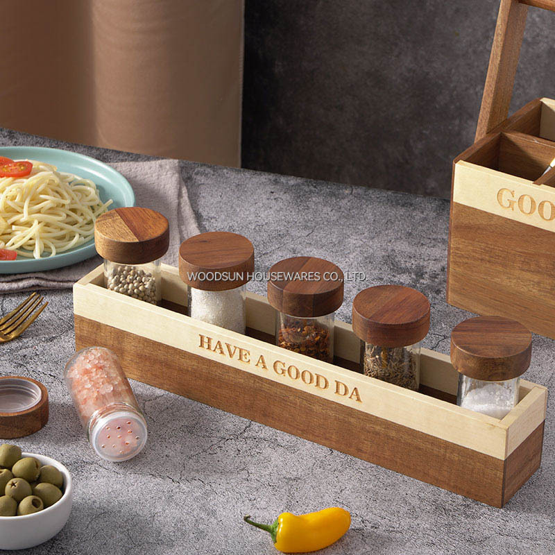 Woodsun Gewurzflasche Kruiden Fles Seasoning Bottle Organizer Holder Kitchen Storage Rack Spice Rack