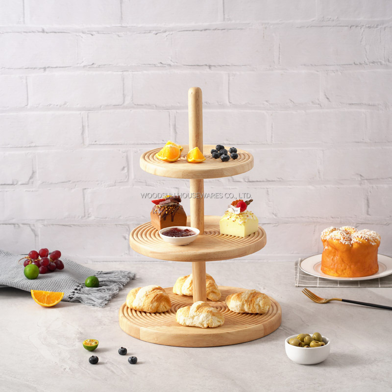 Woodsun New Design 2025 Party Wedding Cake Stand Set 3 Tier