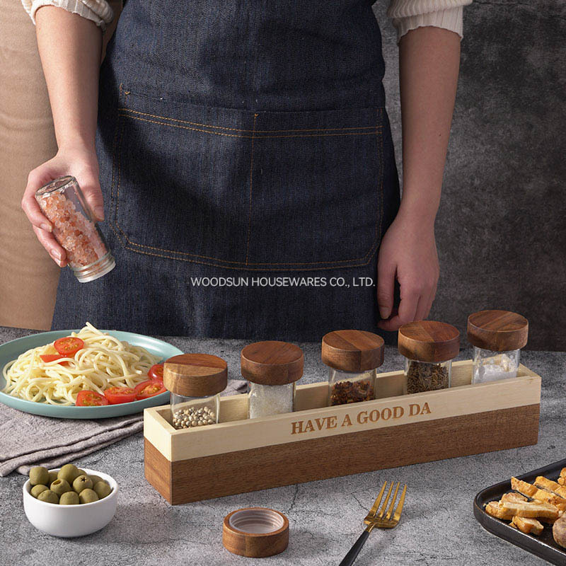 Woodsun Gewurzflasche Kruiden Fles Seasoning Bottle Organizer Holder Kitchen Storage Rack Spice Rack