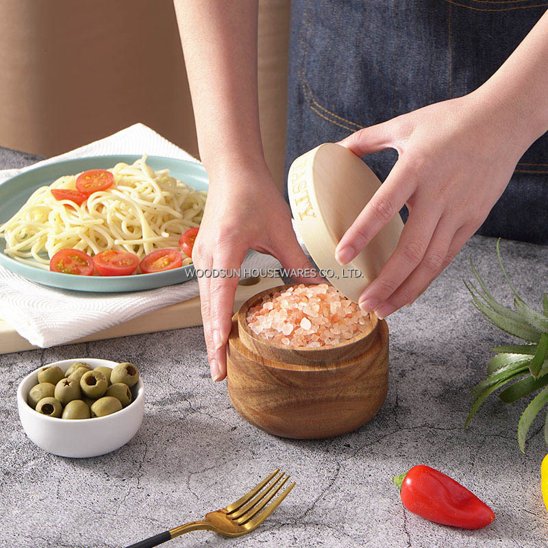 Woodsun Custom Manufacturer Sugar and Salt Containers for Sale Spice Box for Kitchen