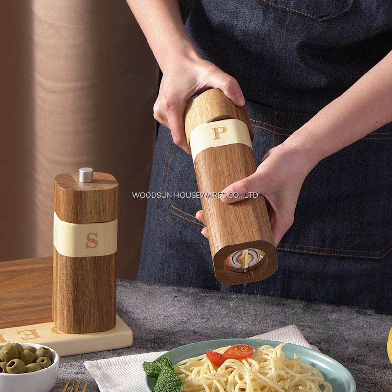 Woodsun Custom Manufacturer Molino De Pimienta Y Sal Pepper and Salt Mill