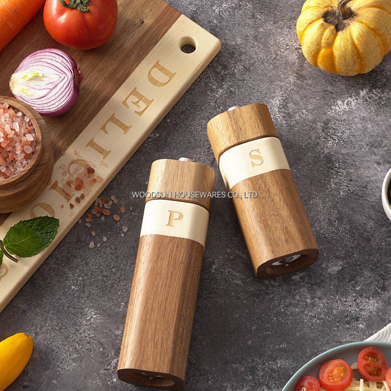 Woodsun Custom Manufacturer Molino De Pimienta Y Sal Pepper and Salt Mill