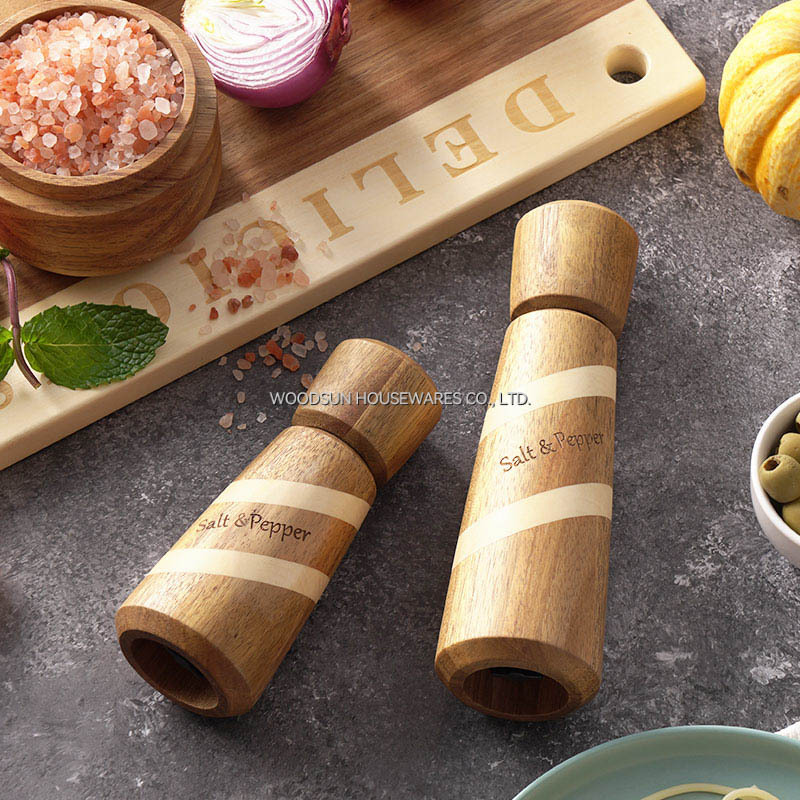 Woodsun Molinillos De Sal Y Pimienta Zout Pepermolen Salz Pfeffermuhle Salt and Pepper Grinder Set Wood