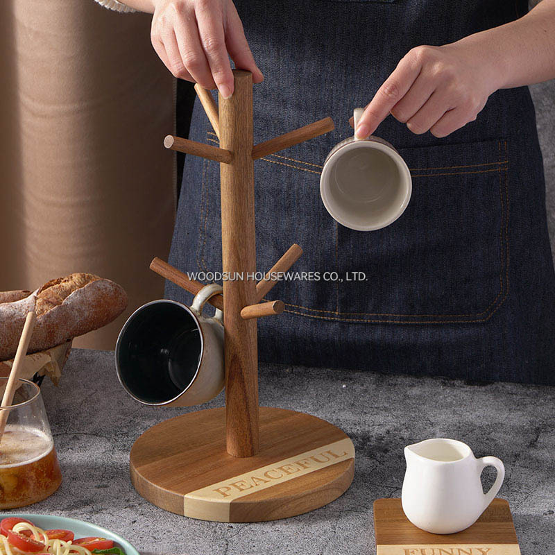 Woodsun Oblique Splicing Mug Holder Tree