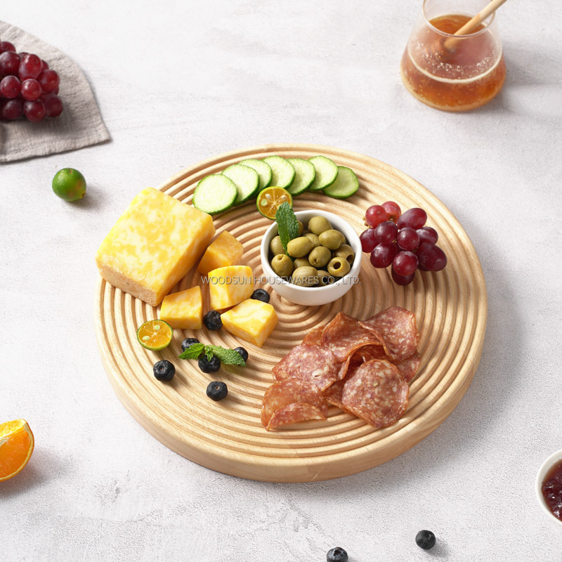 WOODSUN 2025 Gift Party Kitchen Cutting Board Chopping Blocks Wood Charcuterie Boards