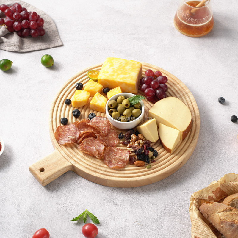 Woodsun 2025 Gift Party Tabla De Cortar Wooden Pizza Cutting Boards For Kitchen