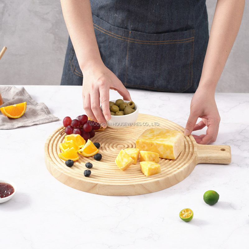 Woodsun 2025 Gift Party Tabla De Cortar Wooden Pizza Cutting Boards For Kitchen