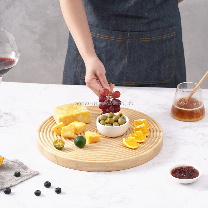 WOODSUN 2025 Gift Party Kitchen Cutting Board Chopping Blocks Wood Charcuterie Boards