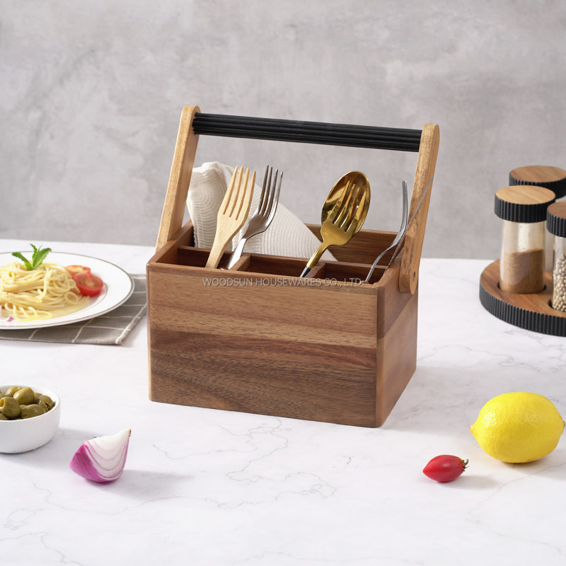 Woodsun Kitchen Utensil Holder Cutlery Fruit Baskets Wood Wholesale