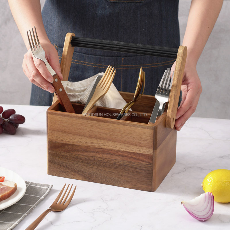Woodsun Kitchen Utensil Holder Cutlery Fruit Baskets Wood Wholesale