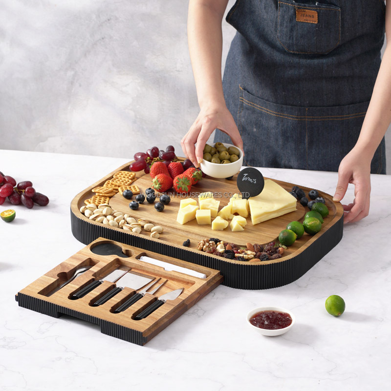 Woodsun Manufacturer 2024 Large Charcuterie Board Set Custom Cheese Board