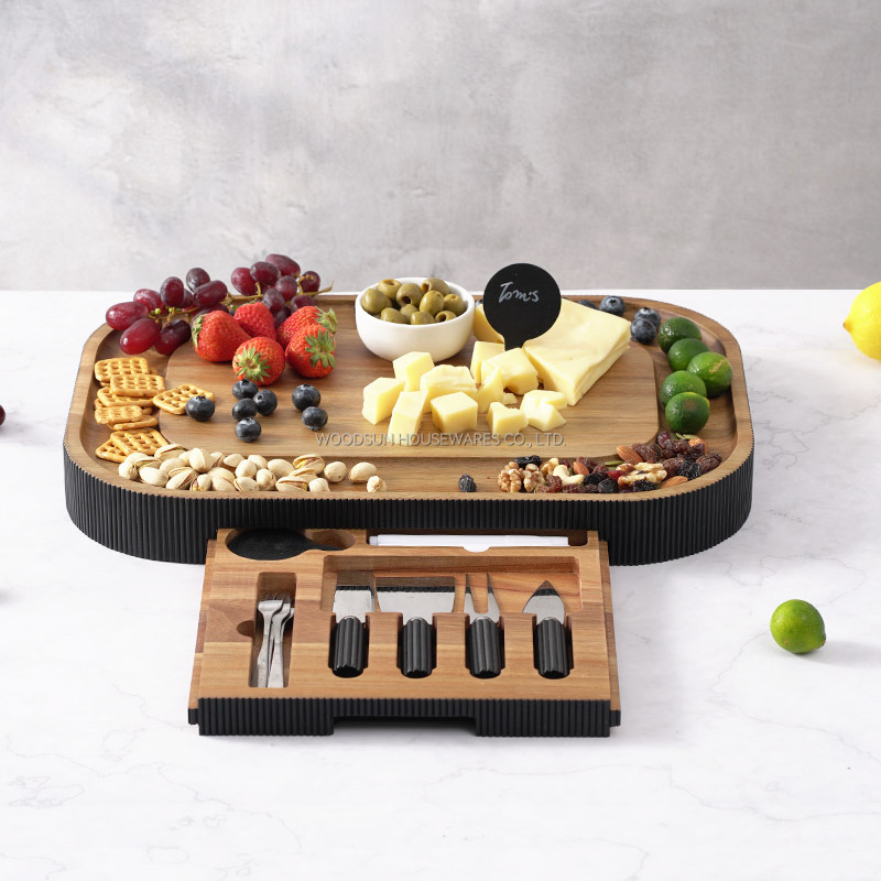 Woodsun Manufacturer 2024 Large Charcuterie Board Set Custom Cheese Board