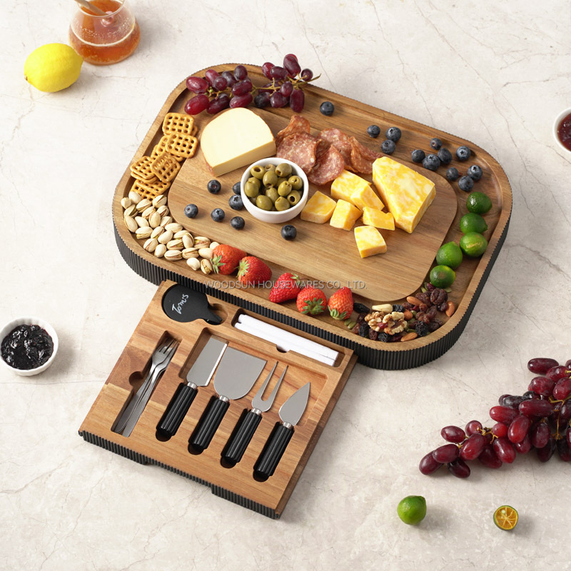 Woodsun Manufacturer 2024 Large Charcuterie Board Set Custom Cheese Board