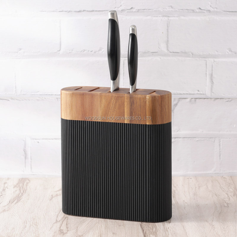 WoodSun Manufacturer Wooden Kitchen Knife Blocks Holders With Slots