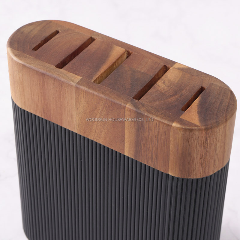 WoodSun Manufacturer Wooden Kitchen Knife Blocks Holders With Slots