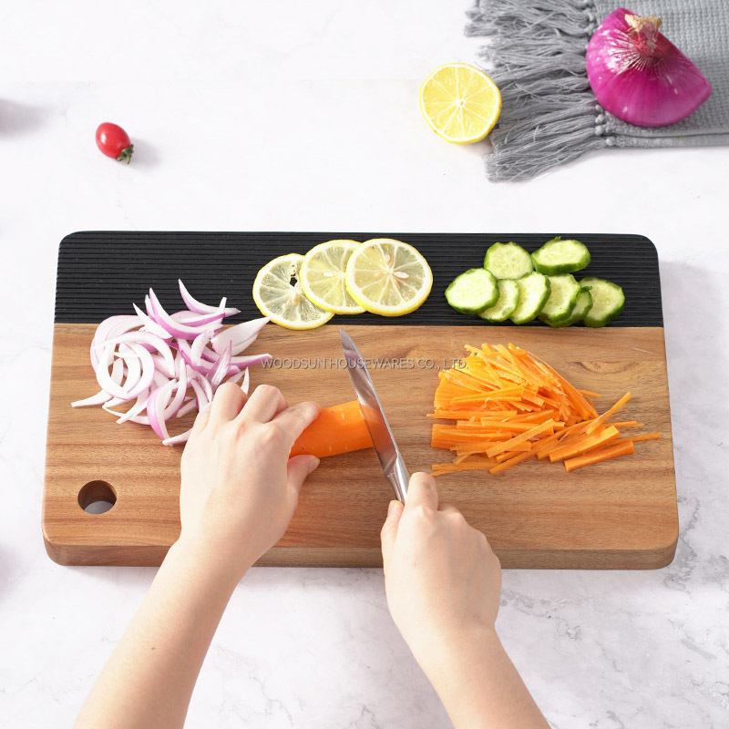 Woodsun 2025 NEW Acacia Wooden Vegetable Cutting Board Kitchen With Ring