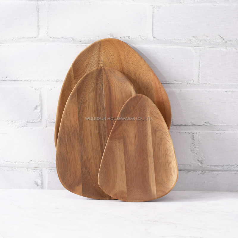 Woodsun Wooden Platters Party Appetizer Restaurant Wooden Serving Plate For Food