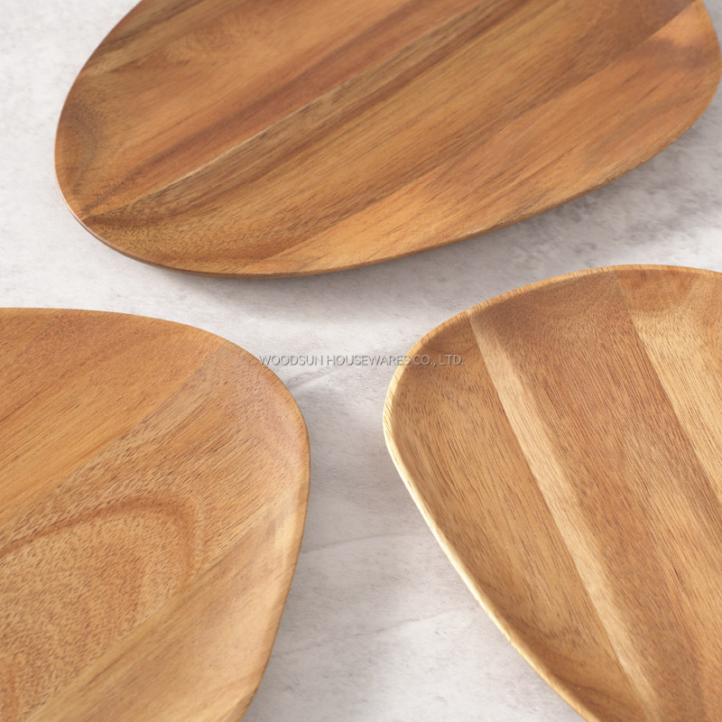 Woodsun Wooden Platters Party Appetizer Restaurant Wooden Serving Plate For Food