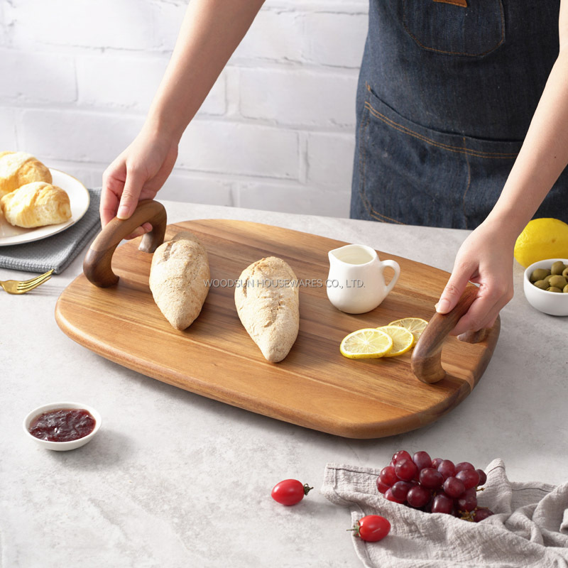 WOODSUN 2024 New Arrivals Custom Wooden Tray Serving For Restaurant