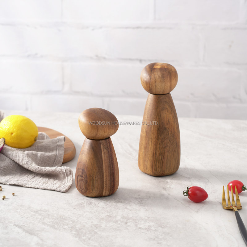 Woodsun Custom Manufacturer Manual Wood Pepper Grinder Mill Pepper Grinders Wholesale
