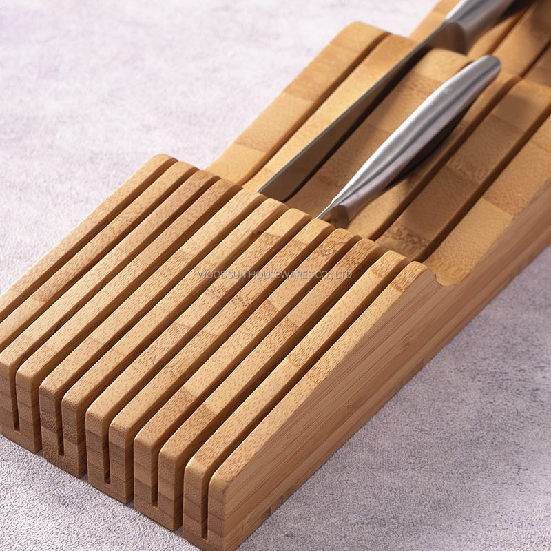 Woodsun Kitchen Bloque De Cuchillos De Bambu Bamboo Knife Block Knife Holder Strip