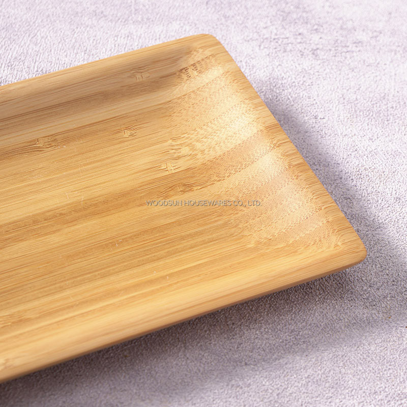 Woodsun Eco Friendly Bamboo Serving Plate Reusable
