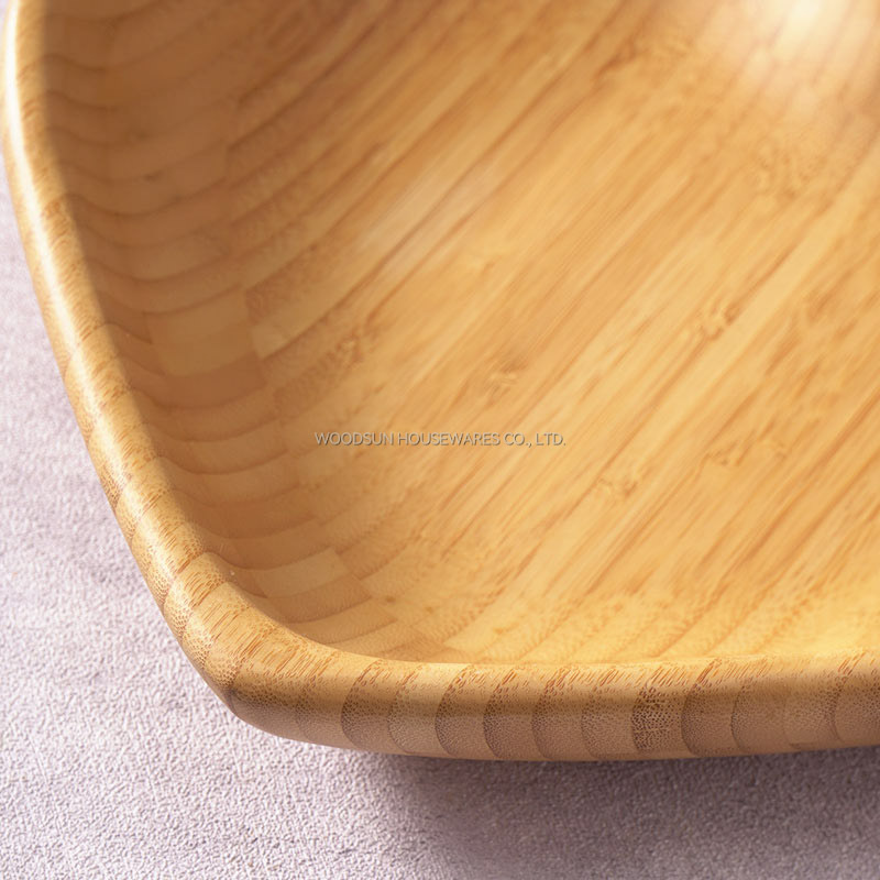 Woodsun Custom Heart Shaped Eco Friendly Wholesale Organic Bamboo Plates
