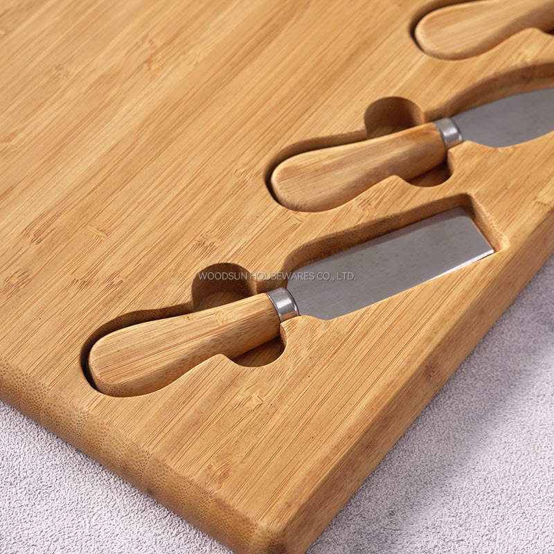 Woodsun Custom Wholesale Bamboo Cheese Cutting Board