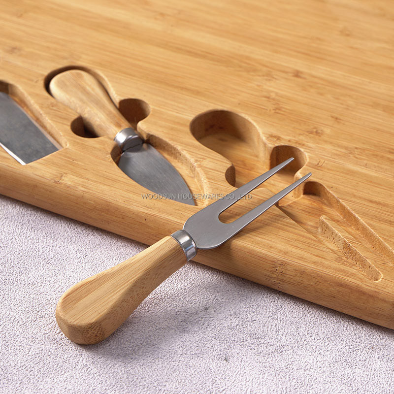 Woodsun Custom Wholesale Bamboo Cheese Cutting Board