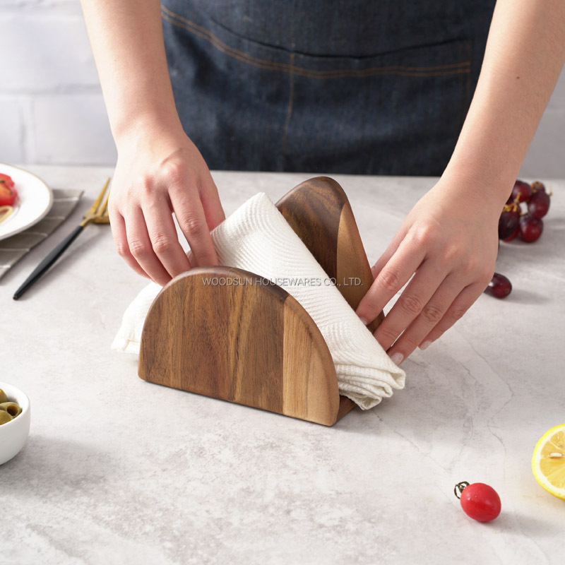 Woodsun Custom 2024 Kitchen Napkin Holder Wood For Restaurant