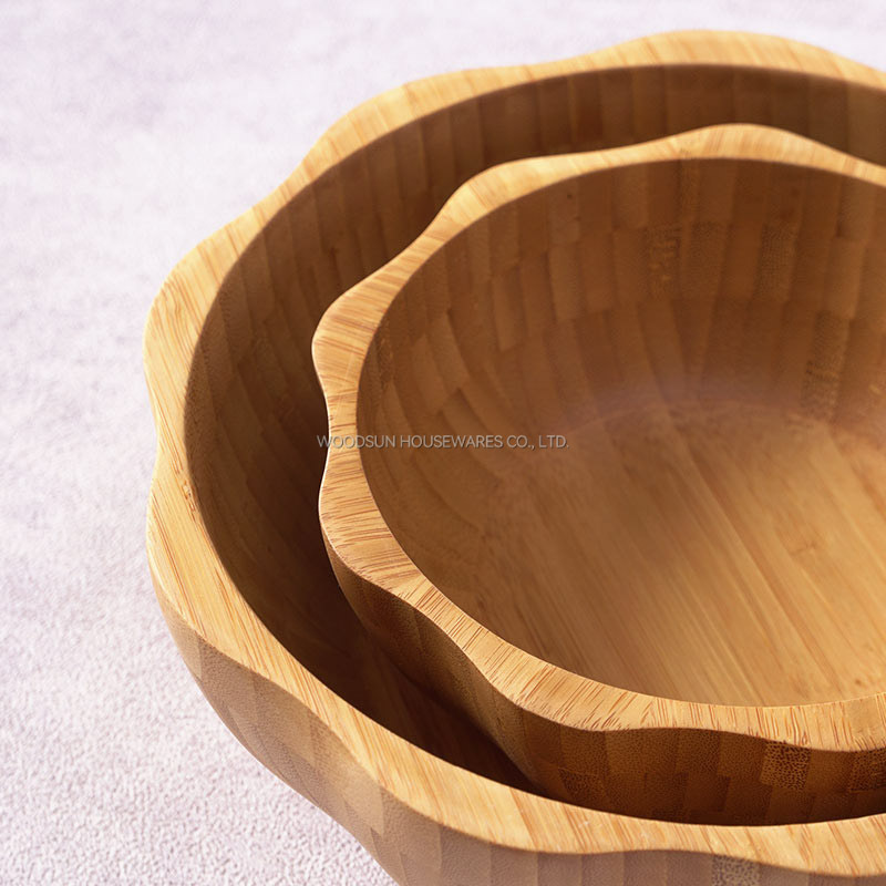 Woodsun Factory Kitchen Accessories Bamboo Salad Bowl