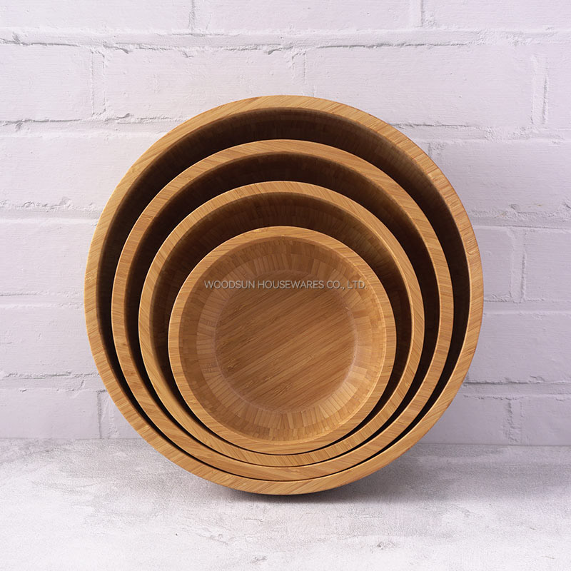 Woodsun Factory Kitchen Accessories Bamboo Salad Fruit Bowl Large