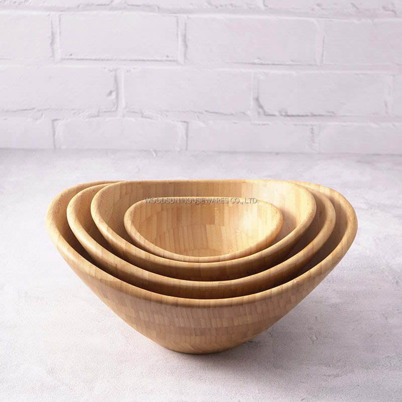Woodsun Bamboo Salad Bowl Bamboo Fruit Food Bowl For Sale