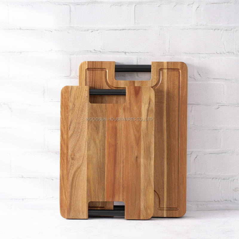 Woodsun Wood and Tube Structure Acacia Wood Kitchen Cutting Board Wholesale