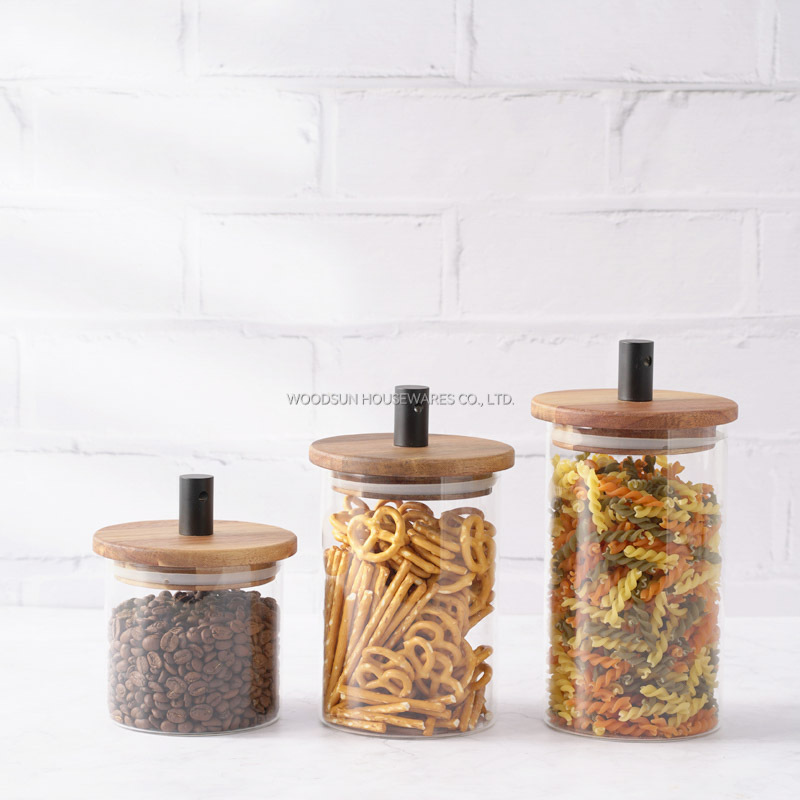 Woodsun 2025 Acacia Wood Kitchen Canisters Luxury Kitchen Containers