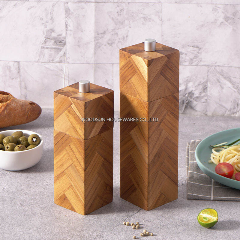 Woodsun Salt Pepper Mill Grinder Wood