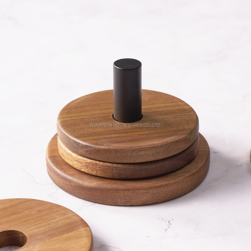 Woodsun 2025 New Custom Logo Wood Coasters For Drinks