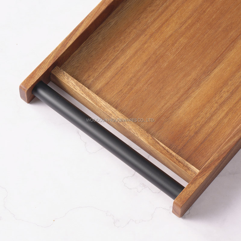 WOODSUN 2025 New Arrivals Custom Wooden Luxury Tray Serving Home Decorative Modern Serving Tray